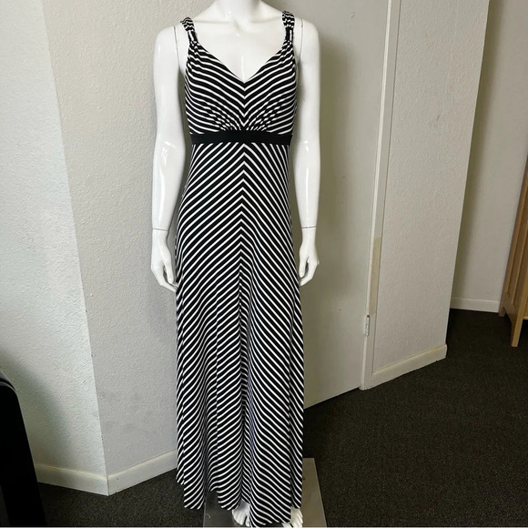 WHBM Striped Maxi Dress Sz S - Picture 3 of 7